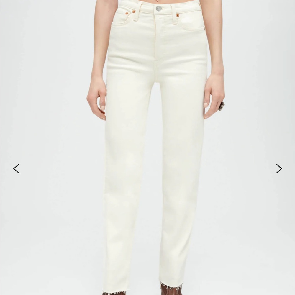 Re/done 70s STOVEPIPE JEANS VINTAGE WHITE